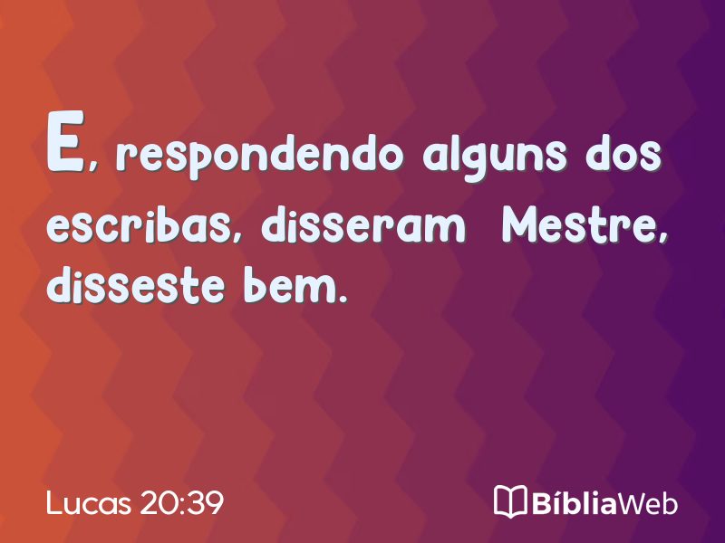 Lucas 20:39 em imagem para compartilhar