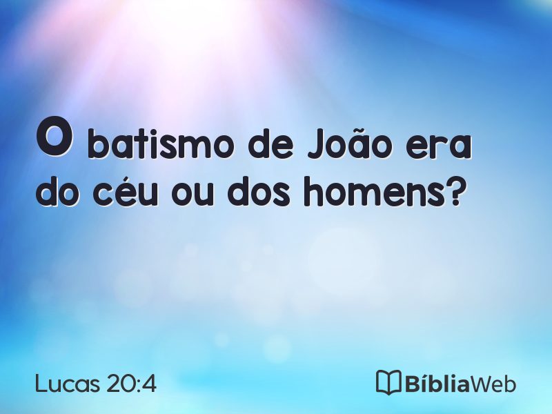 Lucas 20:4 em imagem para compartilhar