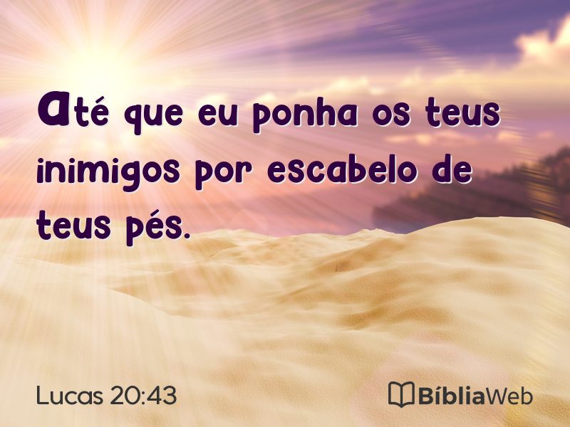 Lucas 20:43 em imagem para compartilhar