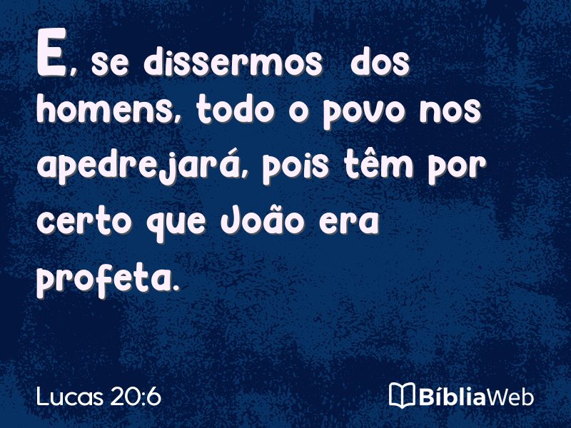 Lucas 20:6 em imagem para compartilhar