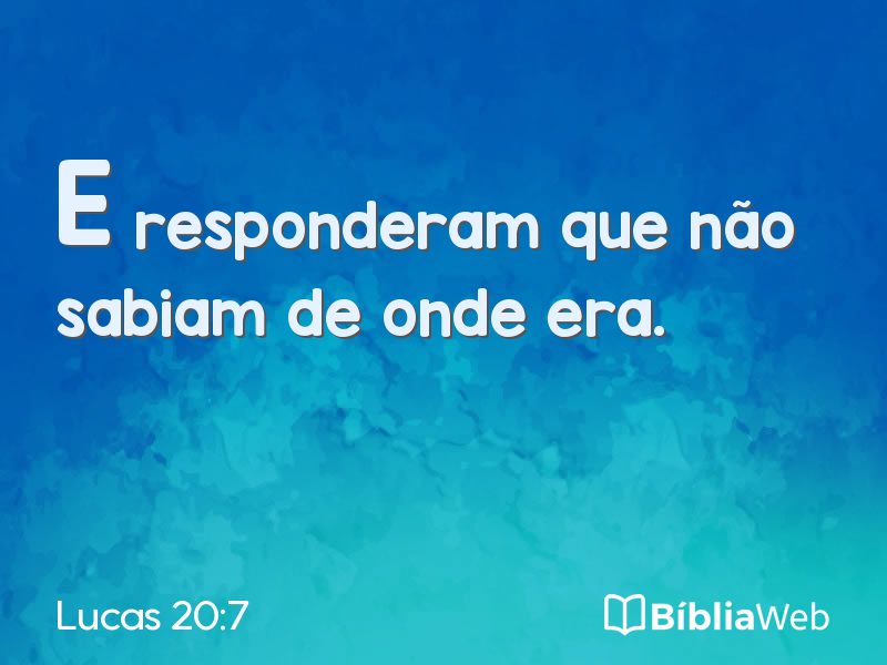 Lucas 20:7 em imagem para compartilhar