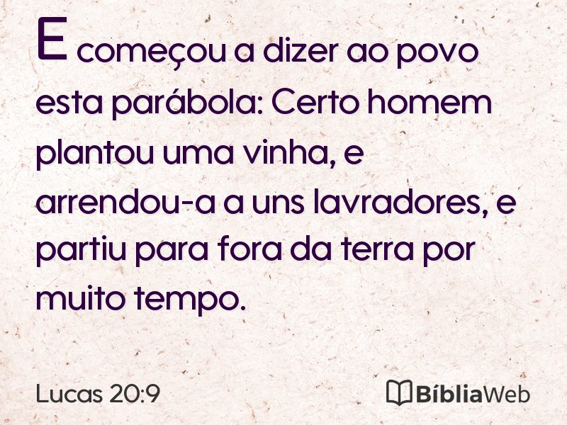Lucas 20:9 em imagem para compartilhar
