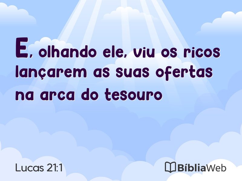 Lucas 21:1 em imagem para compartilhar