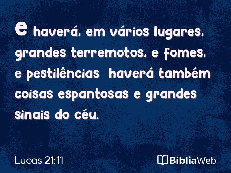 Lucas 21:11 em imagem para compartilhar