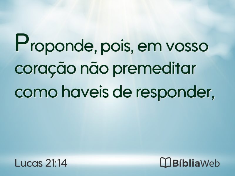 Lucas 21:14 em imagem para compartilhar