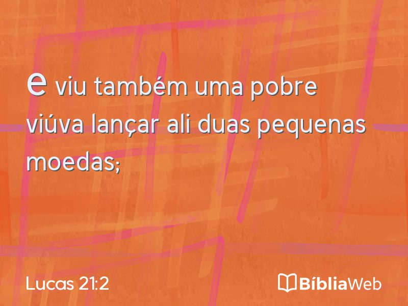Lucas 21:2 em imagem para compartilhar