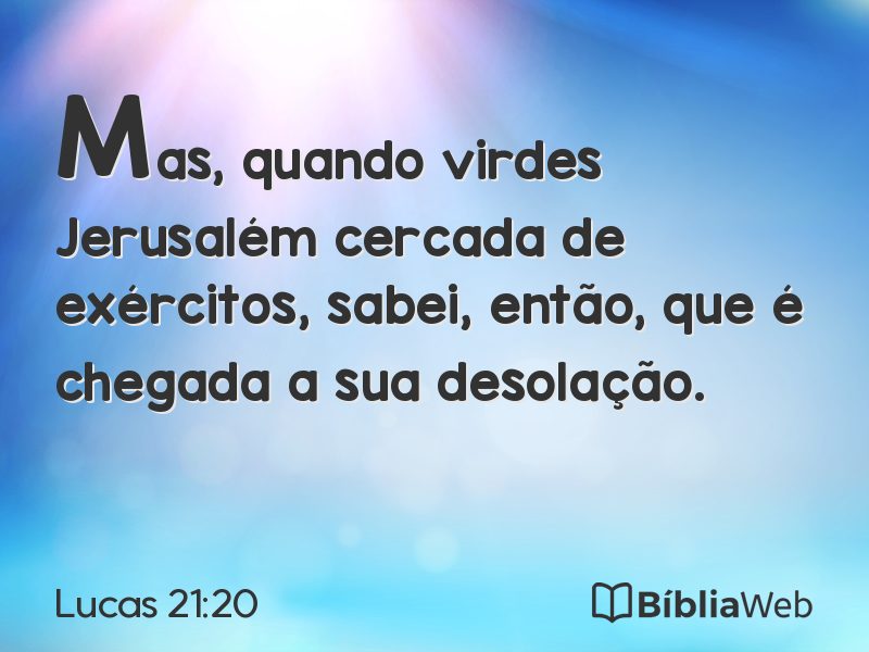Lucas 21:20 em imagem para compartilhar