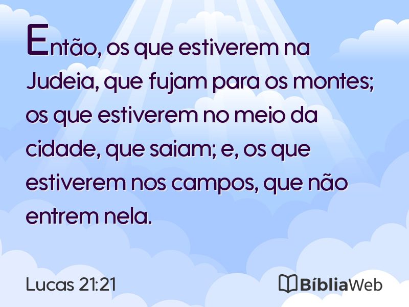 Lucas 21:21 em imagem para compartilhar