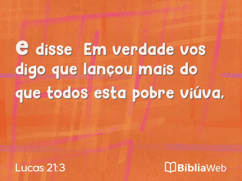 Lucas 21:3 em imagem para compartilhar
