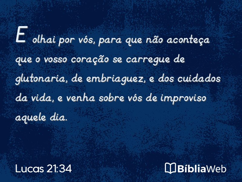 Lucas 21:34 em imagem para compartilhar