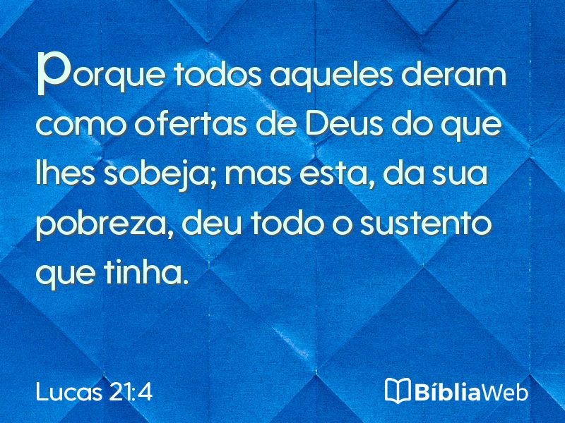 Lucas 21:4 em imagem para compartilhar