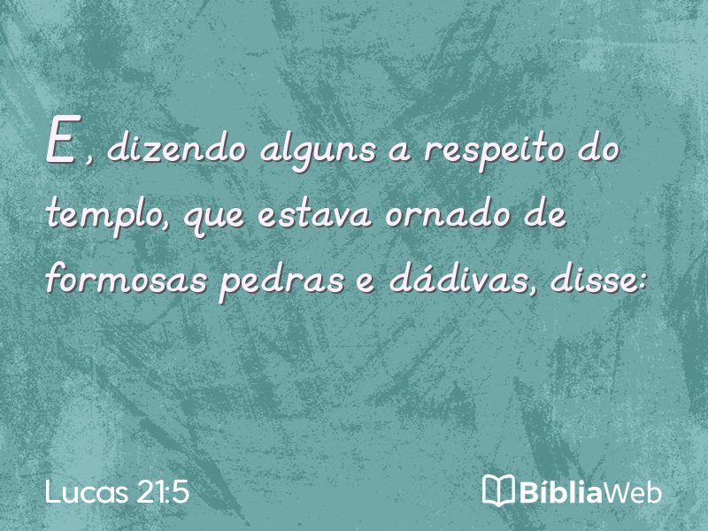 Lucas 21:5 em imagem para compartilhar