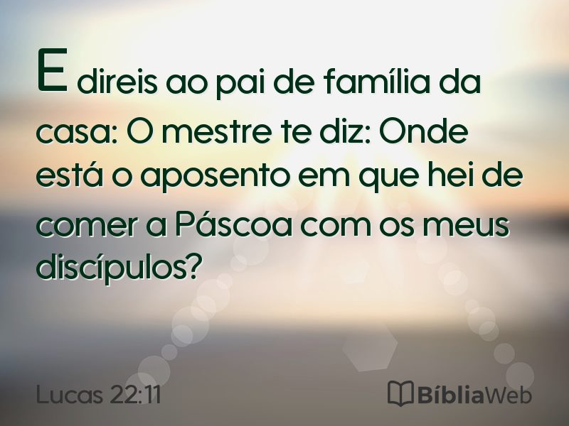 Lucas 22:11 em imagem para compartilhar