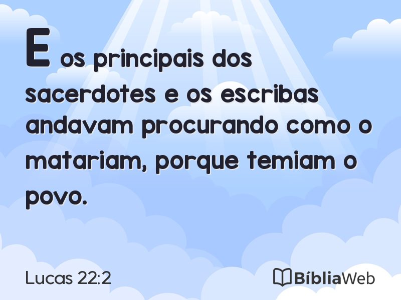 Lucas 22:2 em imagem para compartilhar