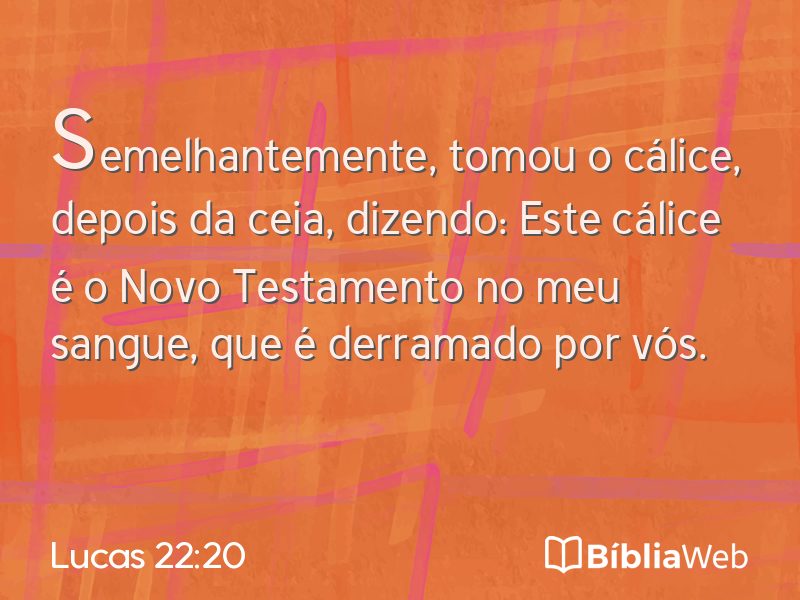Lucas 22:20 em imagem para compartilhar