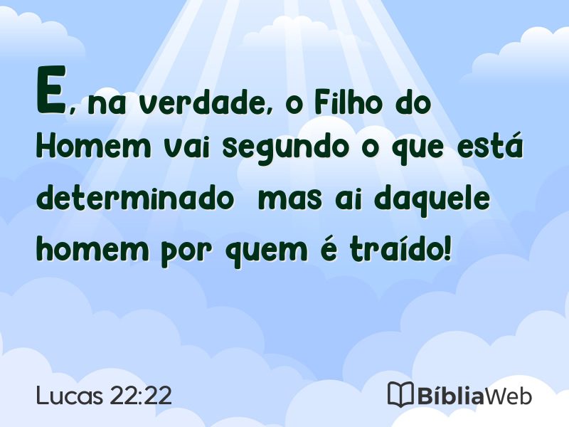 Lucas 22:22 em imagem para compartilhar