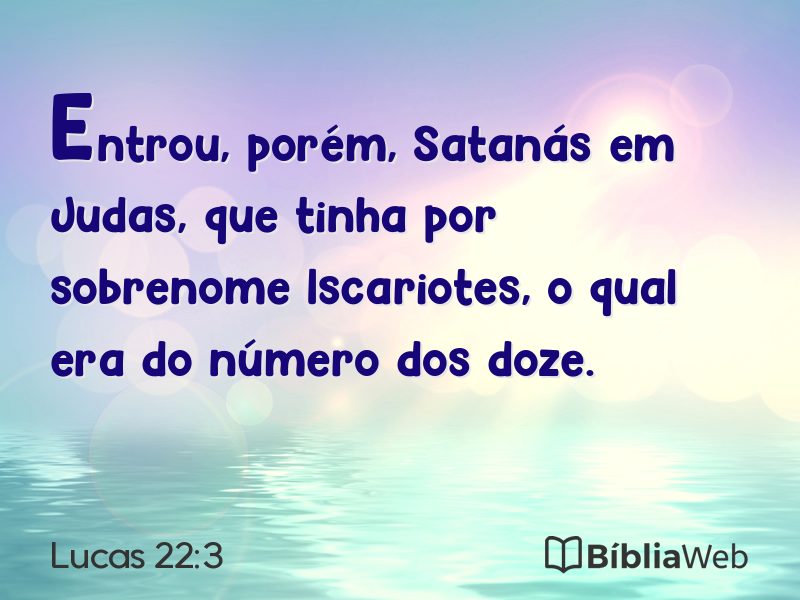 Lucas 22:3 em imagem para compartilhar
