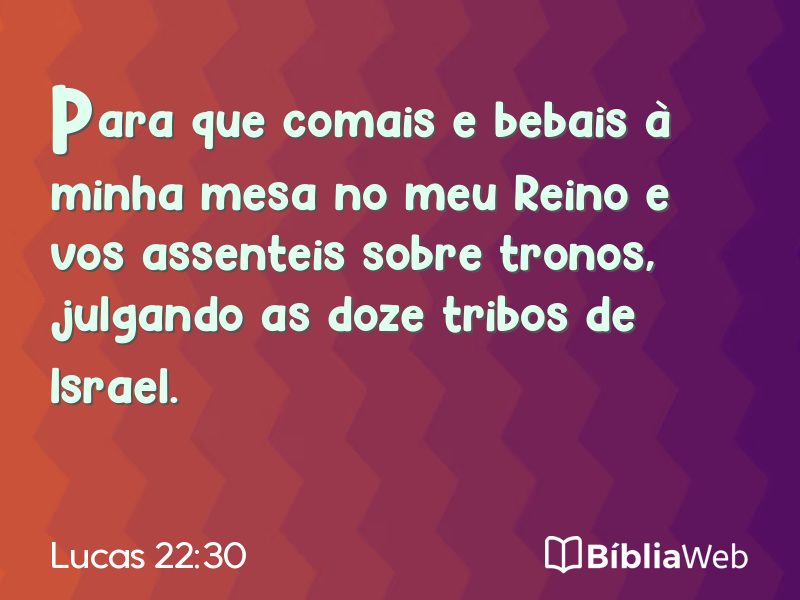 Lucas 22:30 em imagem para compartilhar
