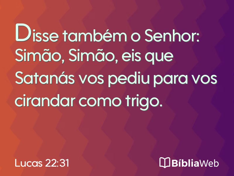 Lucas 22:31 em imagem para compartilhar