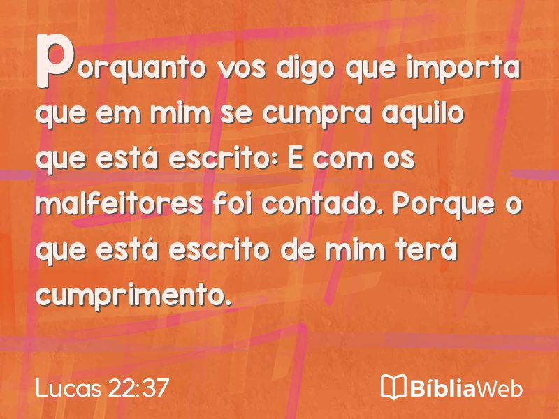 Lucas 22:37 em imagem para compartilhar