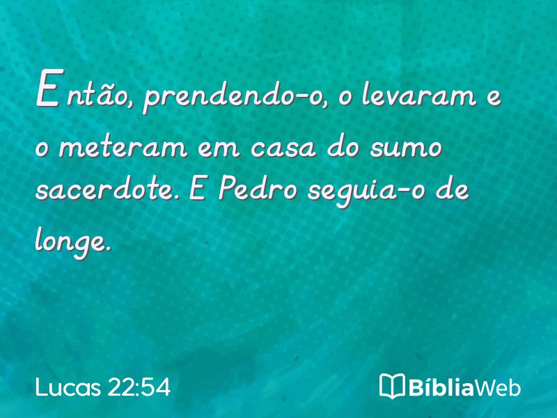 Lucas 22:54 em imagem para compartilhar