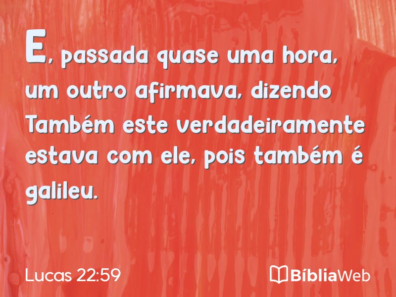 Lucas 22:59 em imagem para compartilhar