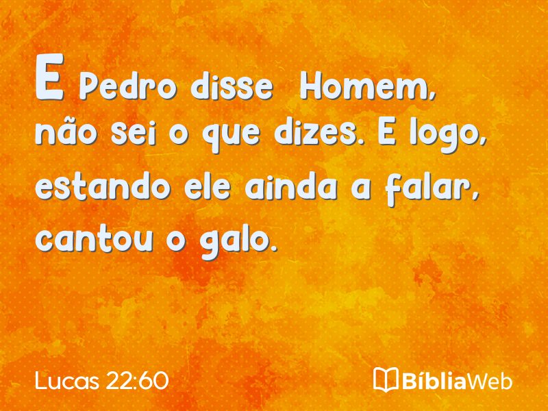 Lucas 22:60 em imagem para compartilhar