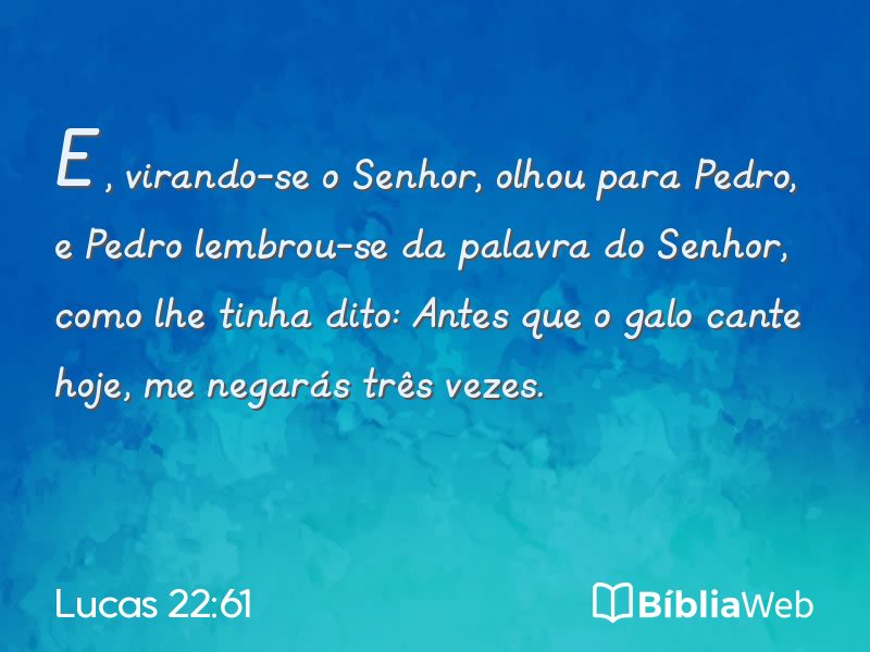Lucas 22:61 em imagem para compartilhar