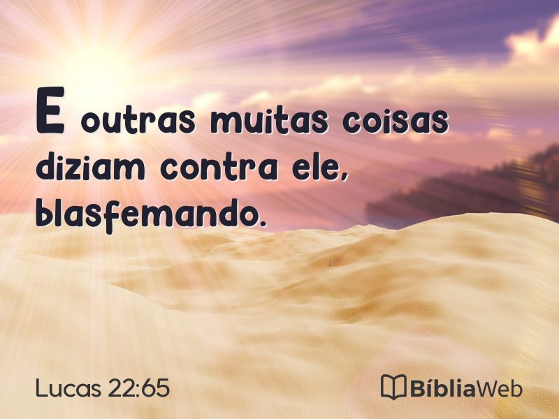 Lucas 22:65 em imagem para compartilhar