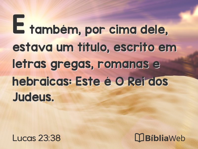 Lucas 23:38 em imagem para compartilhar