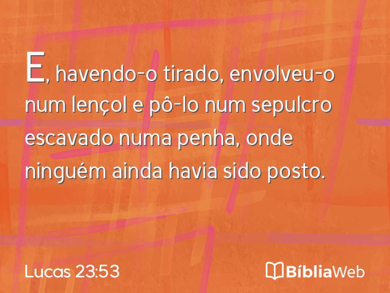 Lucas 23:53 em imagem para compartilhar
