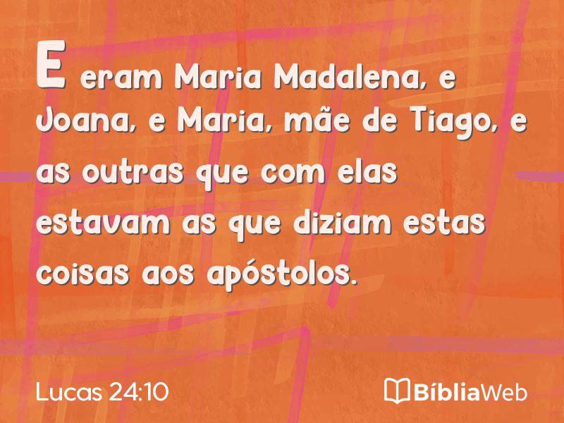 Lucas 24:10 em imagem para compartilhar