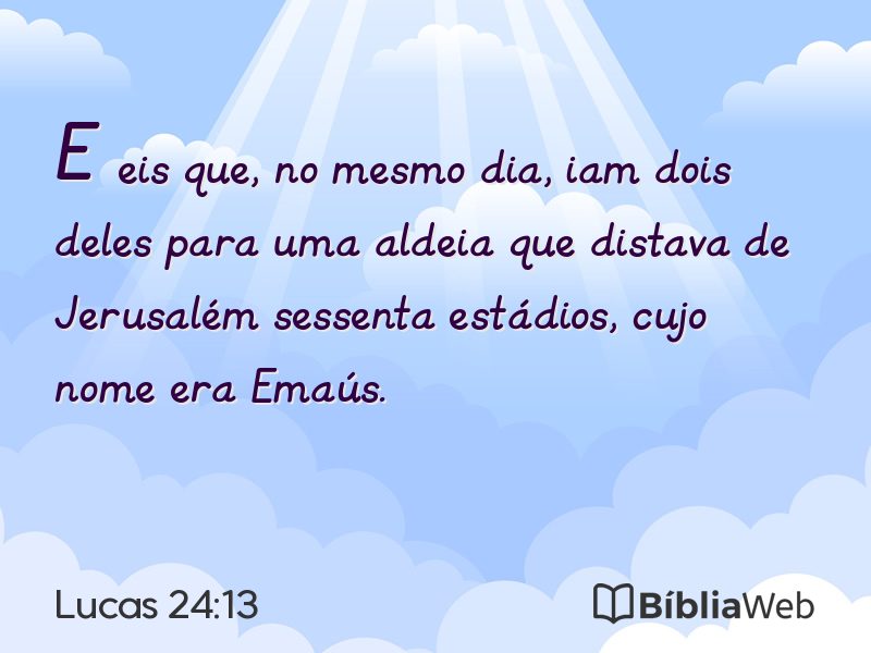 Lucas 24:13 em imagem para compartilhar