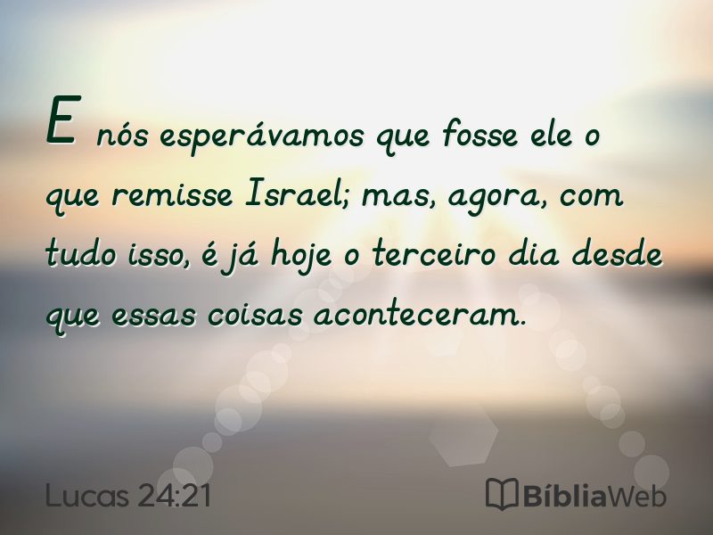 Lucas 24:21 em imagem para compartilhar