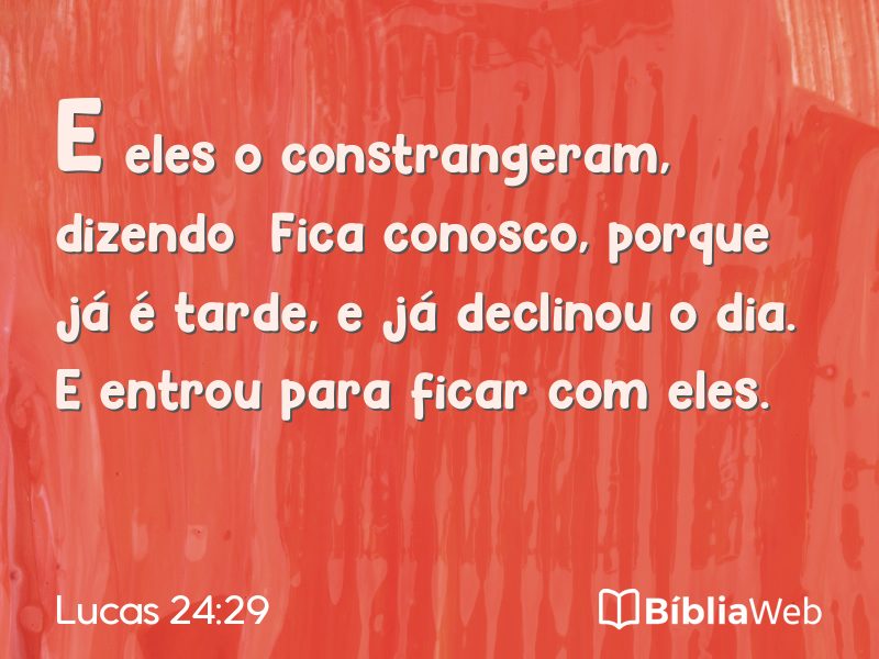 Lucas 24:29 em imagem para compartilhar