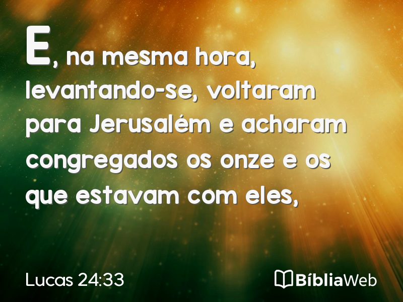 Lucas 24:33 em imagem para compartilhar