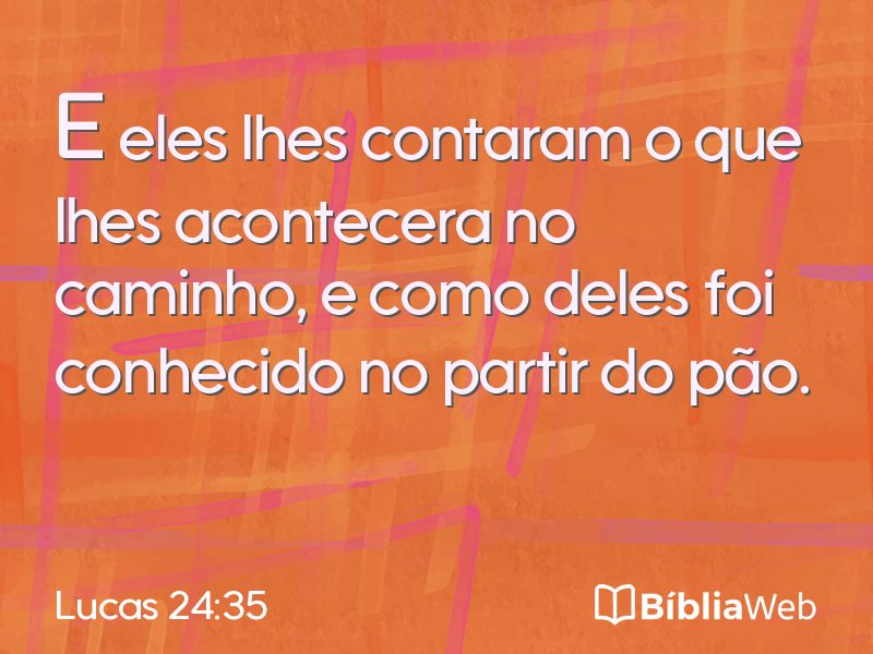 Lucas 24:35 em imagem para compartilhar