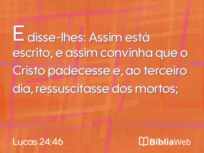 Lucas 24:46 em imagem para compartilhar