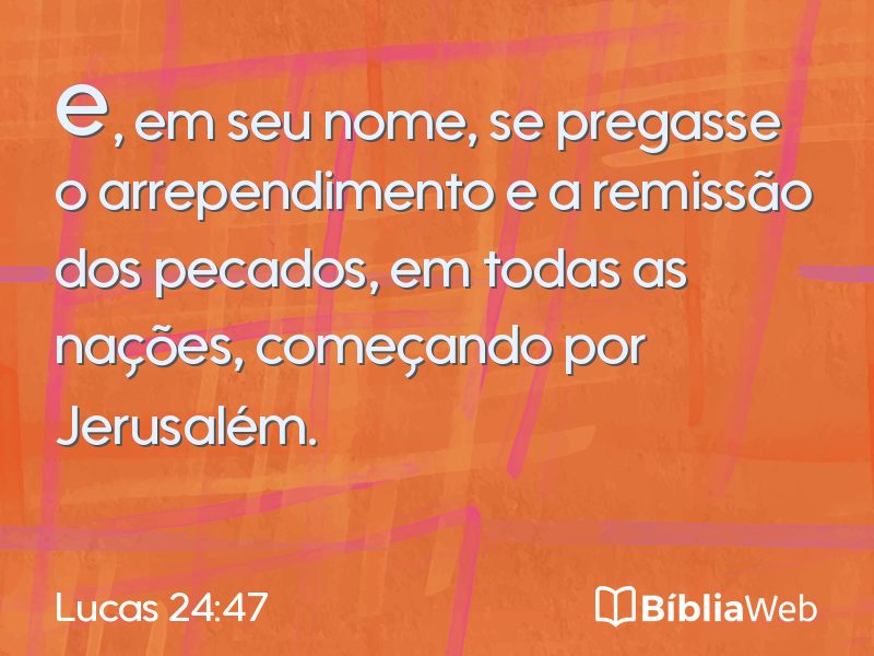 Lucas 24:47 em imagem para compartilhar