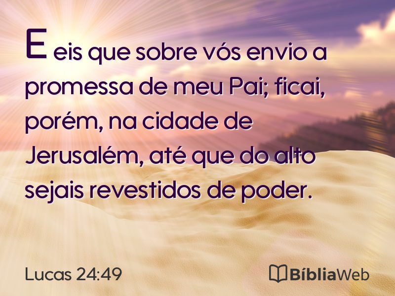 Lucas 24:49 em imagem para compartilhar