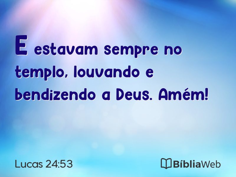 Lucas 24:53 em imagem para compartilhar