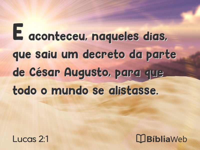Lucas 2:1 em imagem para compartilhar