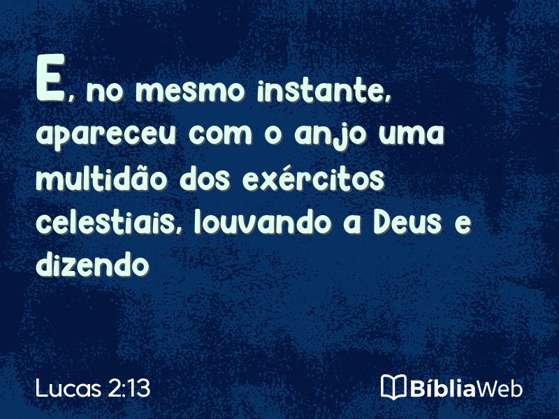 Lucas 2:13 em imagem para compartilhar