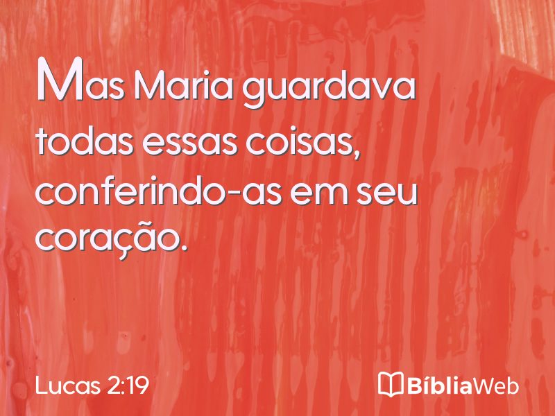 Lucas 2:19 em imagem para compartilhar