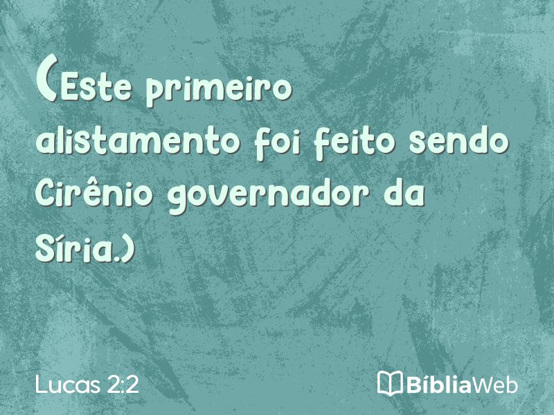 Lucas 2:2 em imagem para compartilhar