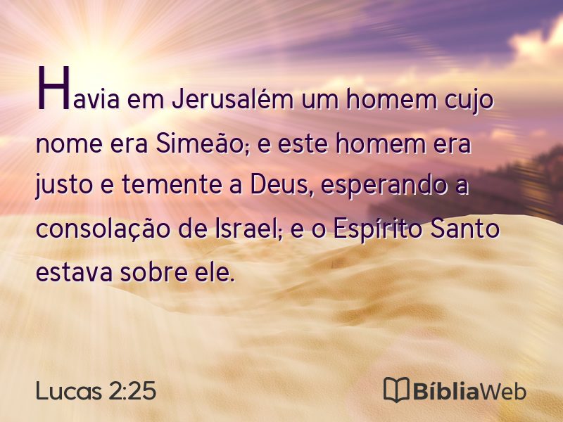 Lucas 2:25 em imagem para compartilhar