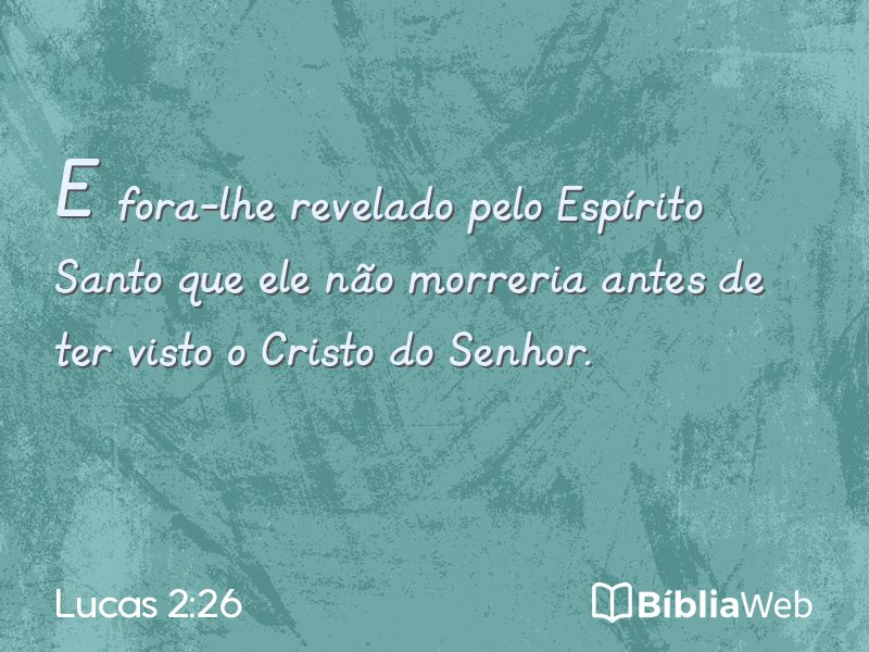 Lucas 2:26 em imagem para compartilhar