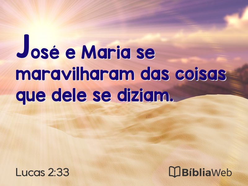 Lucas 2:33 em imagem para compartilhar