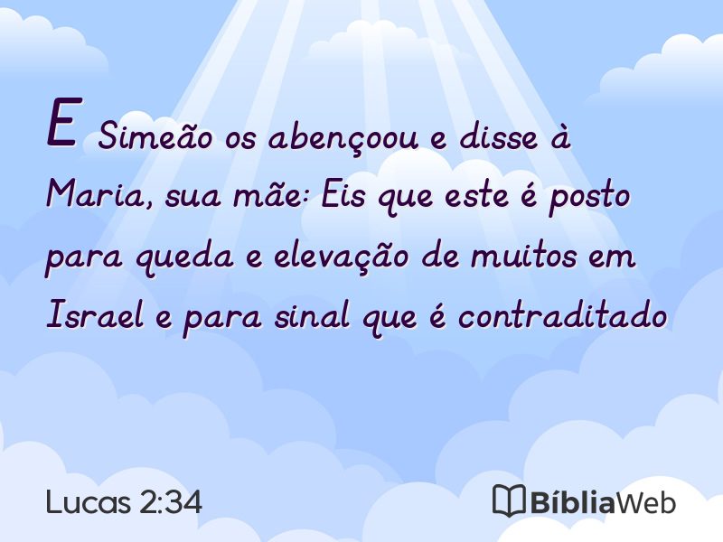 Lucas 2:34 em imagem para compartilhar