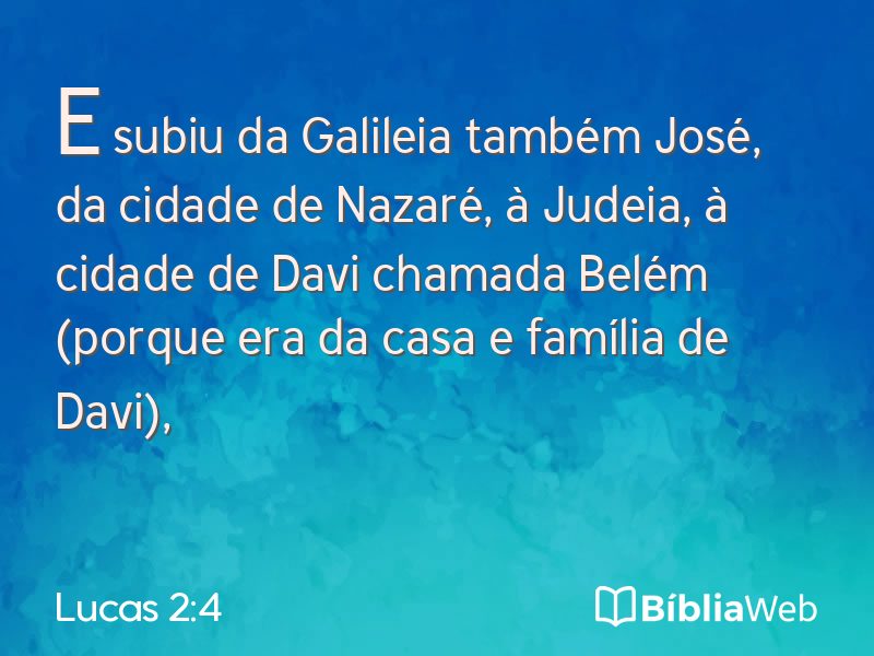 Lucas 2:4 em imagem para compartilhar